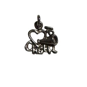 925 Sterling Silver Cheerleading Love To Cheer Dangle Charm